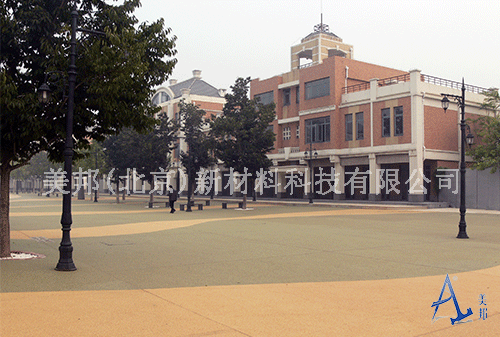 胶粘石透水路面